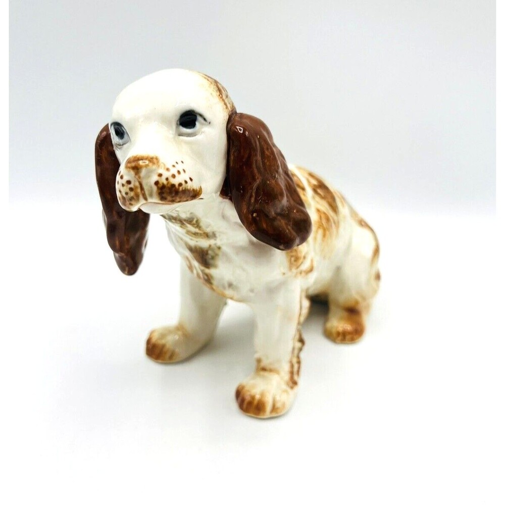 Cocker Spaniel Springer Dog Porcelain Figurine Royal Japan Hand Painted Vtg 8.5"